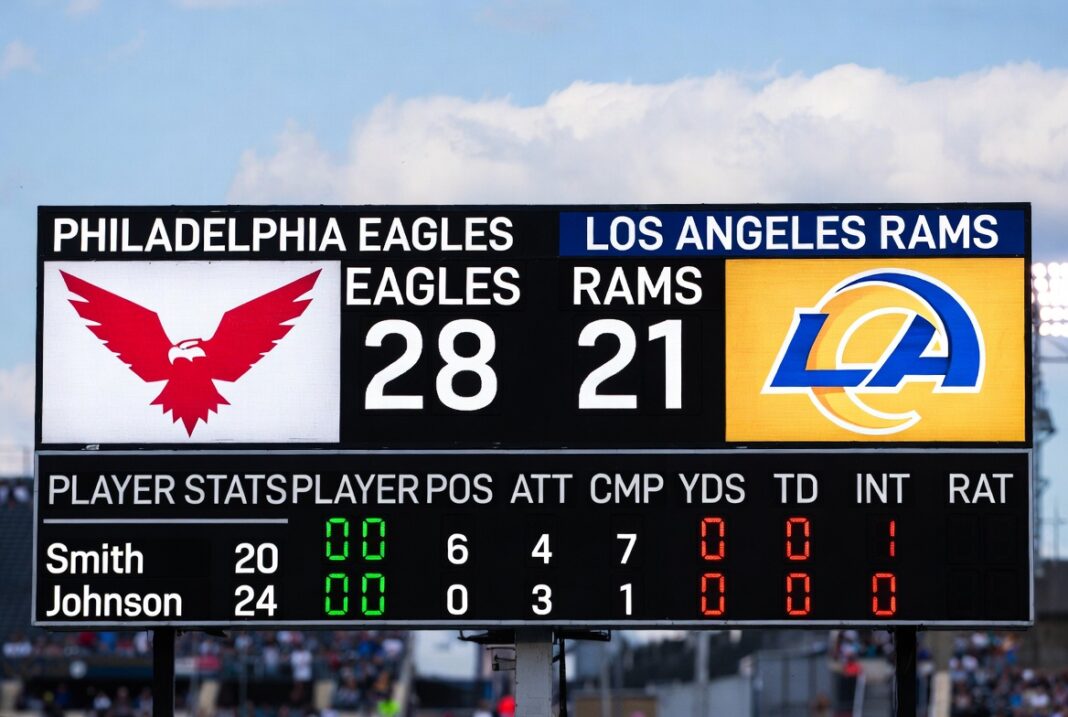 Philadelphia Eagles vs Los Angeles Rams Match Player Stats